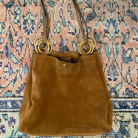Tory Burch Suede Tote Bag - Picture 1 of 5